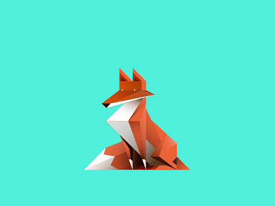Fox Triangular animal design fox geometry graphics illustration illustrator triangular