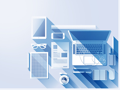 My blu Office blu geometry graphics illustration illustrator web