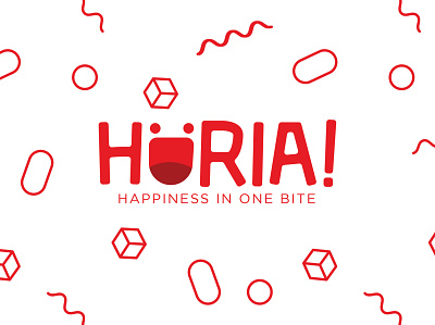 Horia Logo branding design food logo logo logo design small business smile visual identity