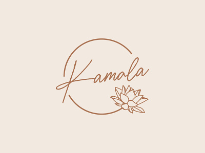 Kamala Logo branding design fashion store logo flower logo logo logo design lotus online store small business visual identity