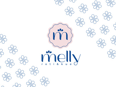 Melly Roti & Kue Logo bakery branding design flower logo logo logo design melly roti kue redesign small business visual identity