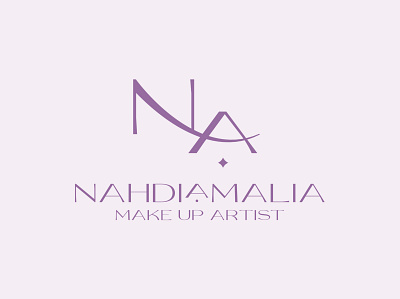 Nahdiamalia Makeup Artist Logo branding design logo logo design makeup artist small business visual identity