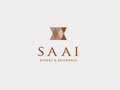 SAAI Resort & Residence design hourglass logo branding resort saai