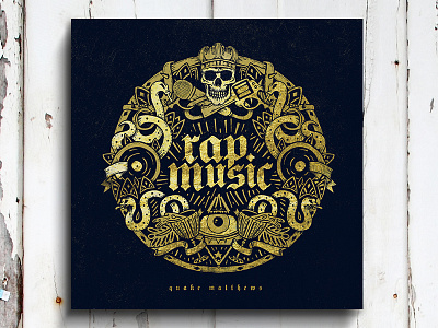 Quake Matthews - Rap Music albumart albumcover artdirection graphicdesign halifax handdrawn hiphop music quakematthews rap seamz typography