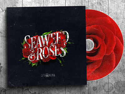 Seaweed & Roses Album Cover albumart grunge music packaging photoshop seamz seaweedroses texture typography