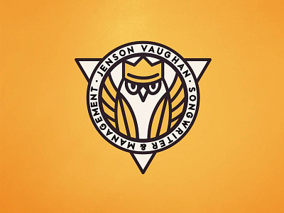 Jenson Vaughan Badge badge bird branding design logo orange patch wordmark