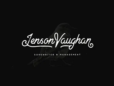 Jenson Vaughan bird branding cursive j retro songbird type typography v