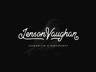 Jenson Vaughan bird branding cursive j retro songbird type typography v