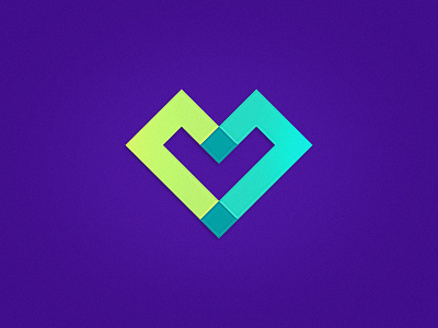CLC Heart branding c heart icon l pixel purple teal