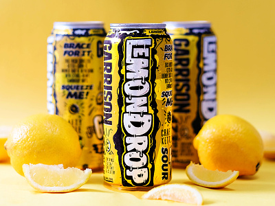 Lemondrop Beer Can beer beer can branding bubbles drip kettle lemon packaging sour yellow