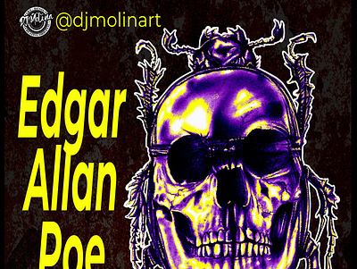 Escarabajo de Oro allan poe branding design edgar editorial gold graphic design illustration pencil portrait realitic