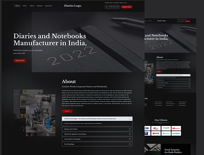 Diaries Website Free Template Design diaries printing ui