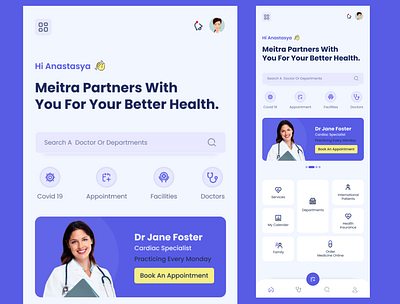 Hospital Booking App | Doctor Booking App doctor booking hospital hospital booking mobileapp mobileapplication online consultation uiux