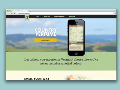 Country Perfume landing page