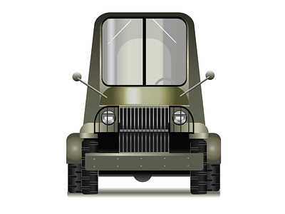diesel power car design cartoon design dieselpunk illustration illustrator military truck retro car transportation vector ww2