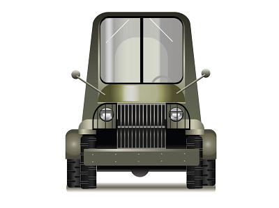 diesel power car design cartoon design dieselpunk illustration illustrator military truck retro car transportation vector ww2