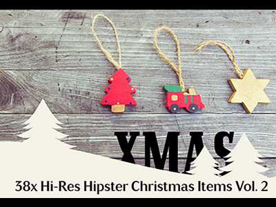 38x Hi-Res Hipster Xmas Items Vol. 2