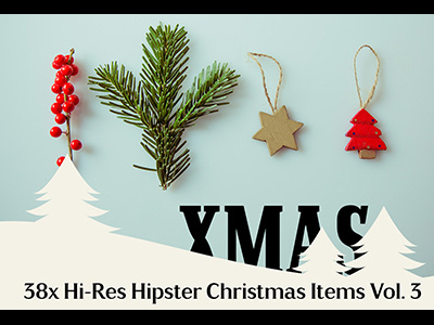 38x Hi-Res Hipster Xmas Items Vol. 3