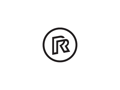 Rune circle icon logo monogram r