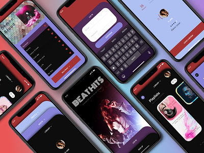 Beat Hits v1.0 app design iphone mobile app music simple touchy ui ux
