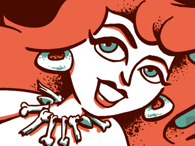 Buzzsaw Joint cover preview cramps bones bongos primitive artwork pin up punk rock n roll garage cover illustration