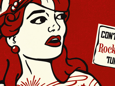 The Midnight Rover - Rockin' Class poster 01 red propaganda vinyl record cover retro hotrod pinup rockabilly tattoos rock n roll rock poster