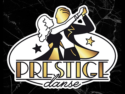 Prestige Danse 1930 art deco artwork characters dancers design france illustration illustrator logo prestige danse retro rock n roll typography vintage