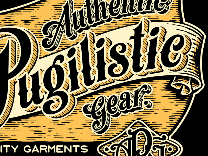 APG - Stay Bladed - Typography (detail) design monogramme 1890 1900 knife fight victorian typography logo retro rock n roll vintage illustrator illustration
