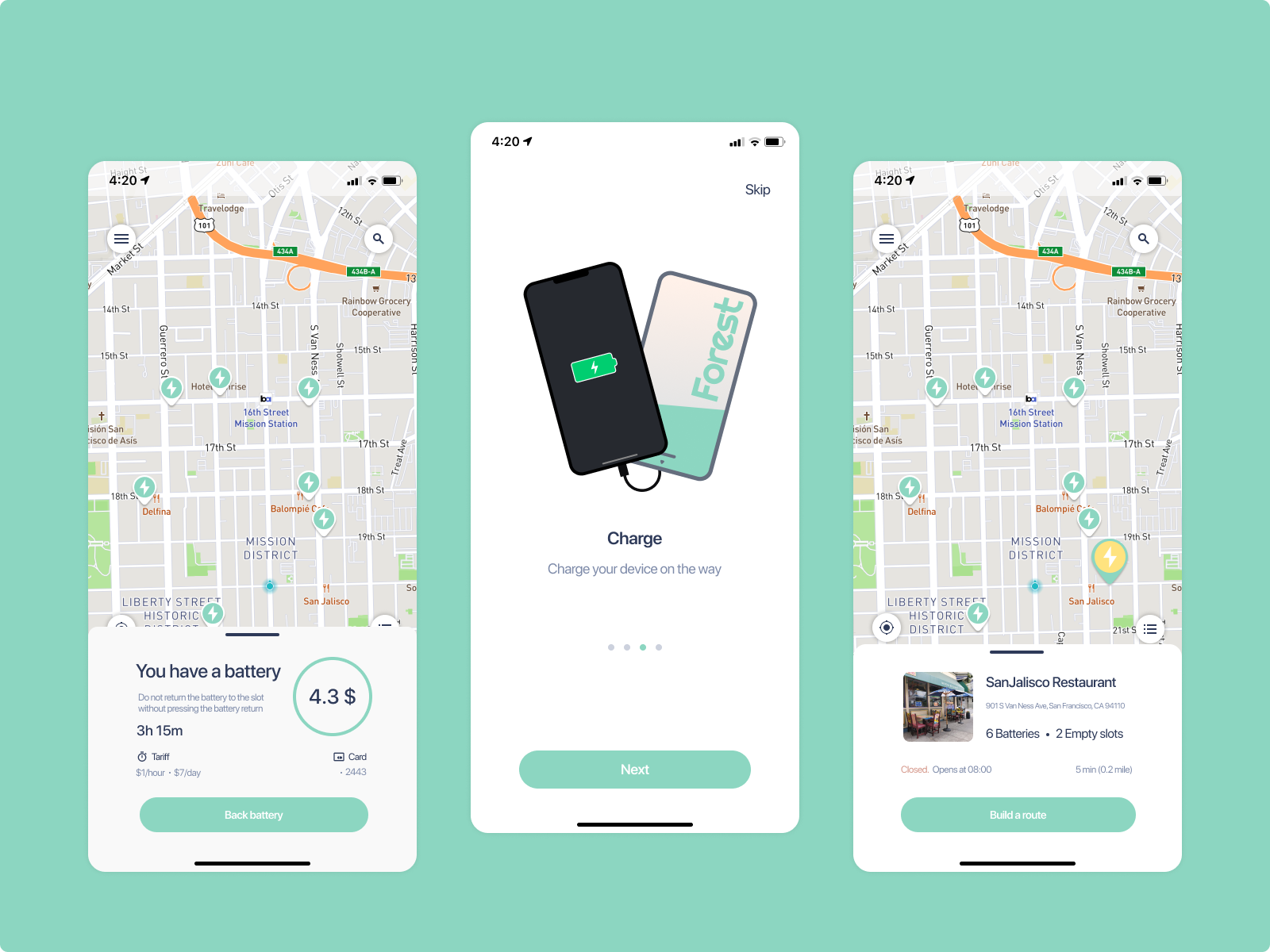 Concept of a mobile application for renting a power bank by Dmytro ...