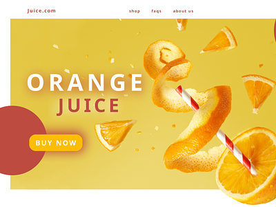 ORANGE JUICE Web banner banner homepage juice ui ux web web site