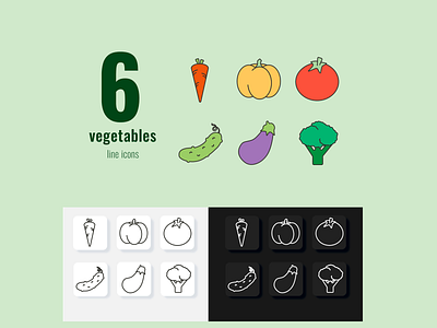 Vegetables Icon Set graphic design icons illustration