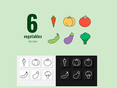 Vegetables Icon Set