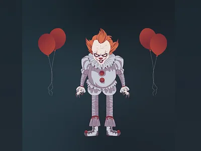 IT - Pennywise the Dancing Clown art clown illustration it pennywise