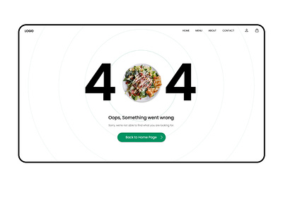 Error 404 Web Page UI Design