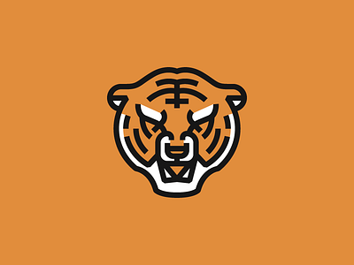 Tiger carnivore cat clothingline fierce logo savage tiger