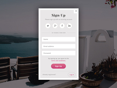 Daily UI #001: Sign Up Form Concept