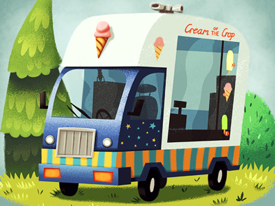 Ice Cream Van cream ice illustration van vehicle