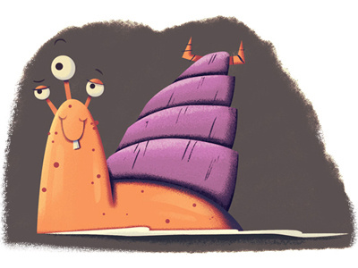 Snail Monster (+ GIF) digital gif illustration monster snail