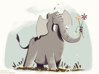 Elephant animal character elephant illustration