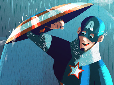 Captain America captain america character digital fan art illustration marvel