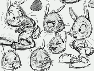 Rabbit Sketches animal character illustration rabbit sketch