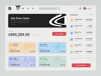 Crypto Wallet Dashboard Concept