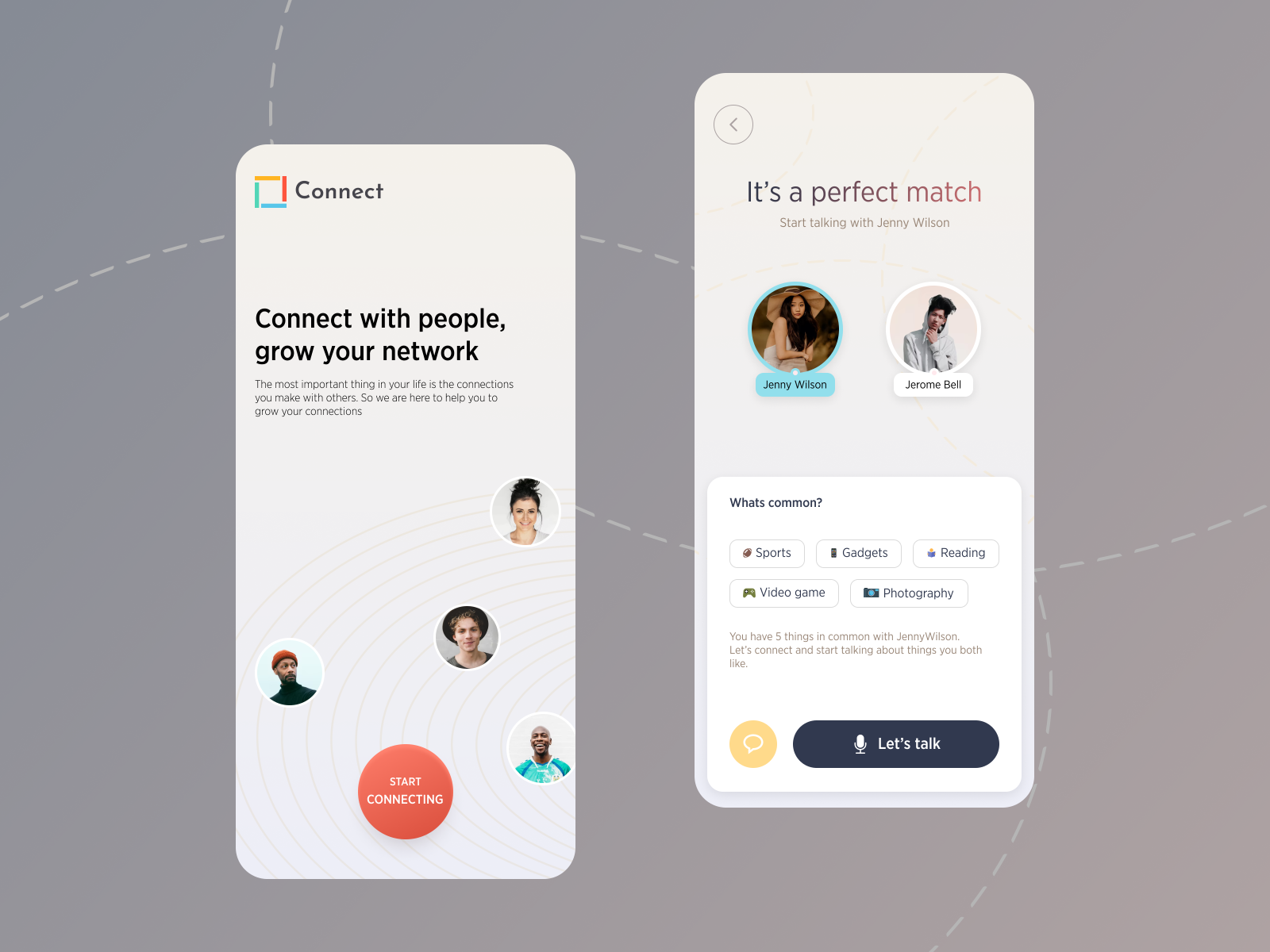 Connect App Concept by Gowtham Sidharth for Brim Labs on Dribbble