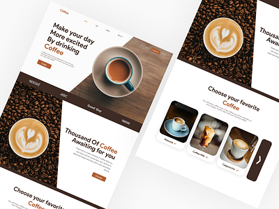 UI Web "Coffee" coffee design design web simple ui uiux ux web
