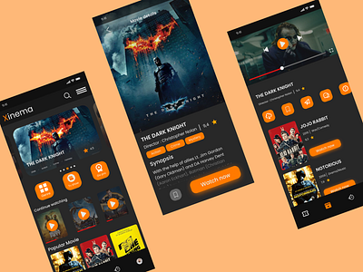 Xinema UI Design app design interface ui ui design ui ux uiux ux ux design