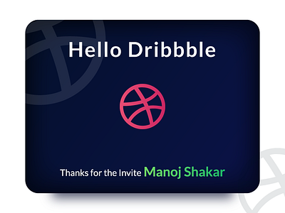 Hello Dribbble debut dribbble dribbbler firstshot invite new thank