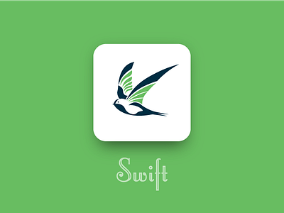 Bird Logo bird bird logo branding fly green logo swift