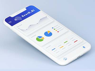 Mobile Dashboard ai app blue charts creative dashboard graph ios mobile