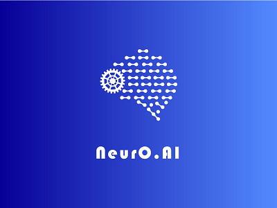 Neuro AI Logo ai blue brain brand connectivity creative gear icon logo neuro ui ux