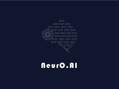 Neuro Logo ai blue brain brand connectivity creative gear icon logo neuro ui ux